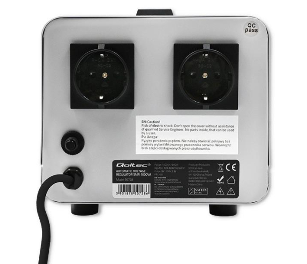 Qoltec Automatyczny stabilizator napięcia AVR PRO 1000VA 3% - 1092379 - zdjęcie 4